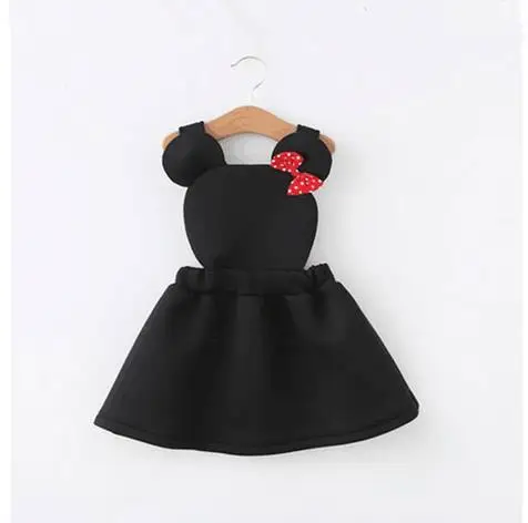 

girls dress,2018 new style baby girls spring summer fashion cartoon mickey bow strap princess dress,children clothes