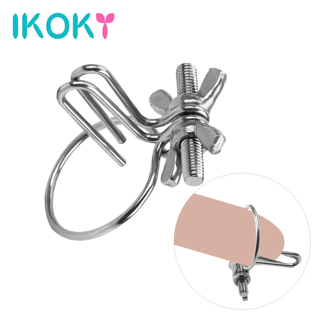 IKOKY Stainless Steel Catheters Sounds Adjustable Penis Stimulator Irritation Penis Plug Urethral Dilators Sex Toys for Men Gay