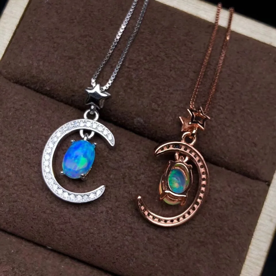 

new style opal gemstone necklace with silver