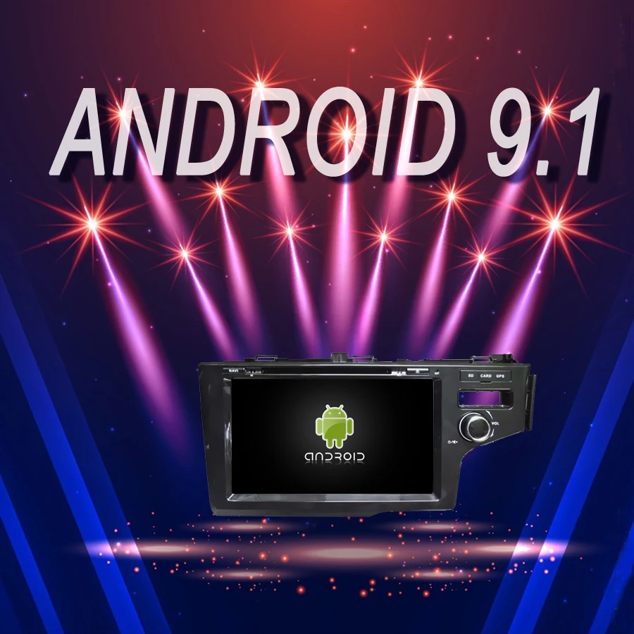 

OTOJETA Brand Car Android 9.1 Multimedia Player for HONDA Jazz FIT 2014 RHD GPS Navigation Device Camera Aux bluetooth steering