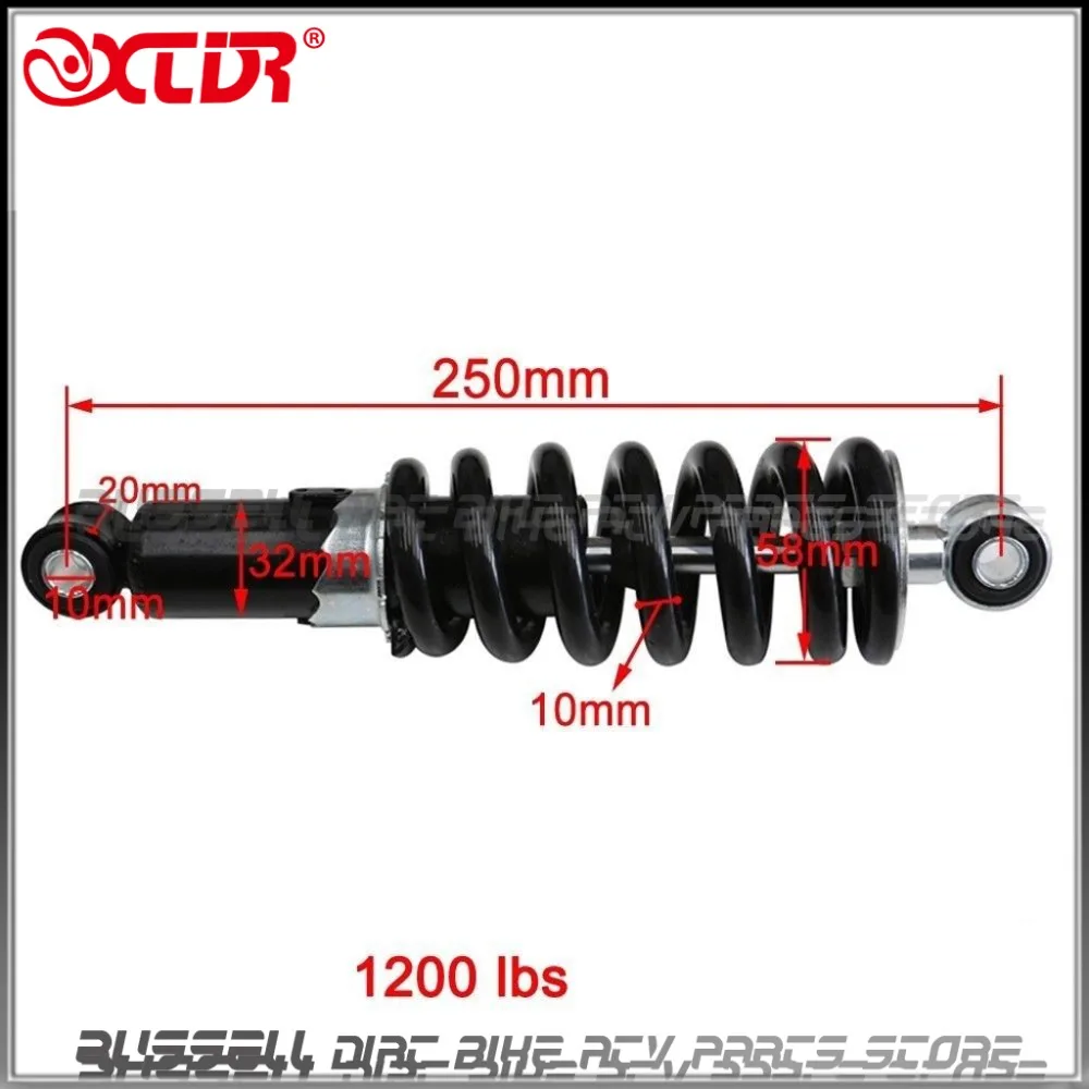 250mm Rear Shock Absorber Shocker Suspension 9.8" For 50 110cc Dirt Pit