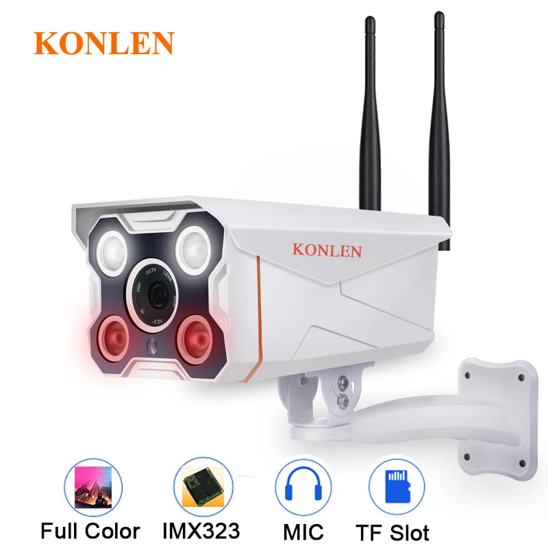 Камера видеонаблюдения Konlen 1080P 720P HD Full Color беспроводная Ip Wi Fi для улицы дома с