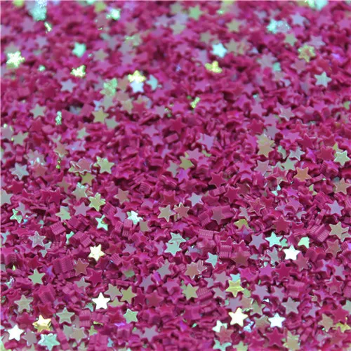 Новая Горячая 20 г 3 мм белая звезда форма блёстки ПВХ свободные пайетки для дизайна ногтей маникюр Швейные Свадебные Конфетти украшения - Цвет: rose red