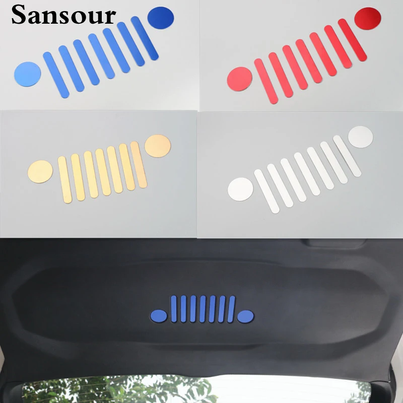 

Sansour New & Cool Aluminium Auto Tail Door Inside Emblem Vehicle Logo Sticker for Jeep Renegade 2015 up