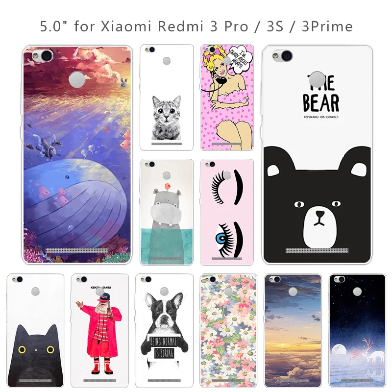 Чехол для телефона Xiaomi Redmi 3 Pro 3s s прозрачный чехол с мультяшным рисунком S мягкий