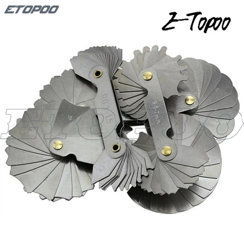 4pcs Radius Gauges R0.3 1.5 R1 7 R7.5 15 R15.5 25 Stainless Steel