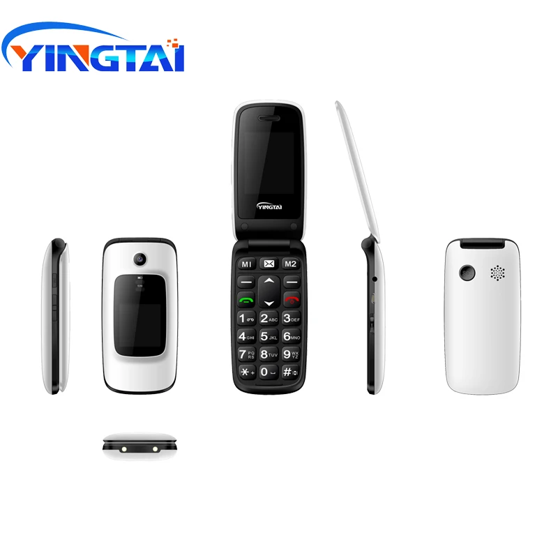 Оригинальный YINGTAI T16 GSM раскладушка двойной экран китайский телефон для пожилых