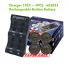 High Quality Universal USB Interface 4-Slot Charger 1PCS + 4PCS Rechargeable Button Battery ml2032 Button Battery ► Photo 1/4