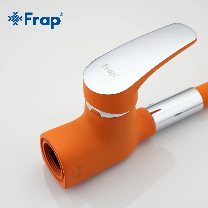 US $38.51 Frap New Arrival Orange Silica Gel Nose Any Direction Kitchen Faucet Cold And Hot Water Mixer Torneira Cozinha Crane F445302