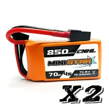 2 PCS CNHL Mini Star Series Bateria Lipo 14.8 v 850 mAh Lipo 4S 70C (MAX 140C) com Ficha XT60 RC Baterias para FPV Quadcopter Zangão