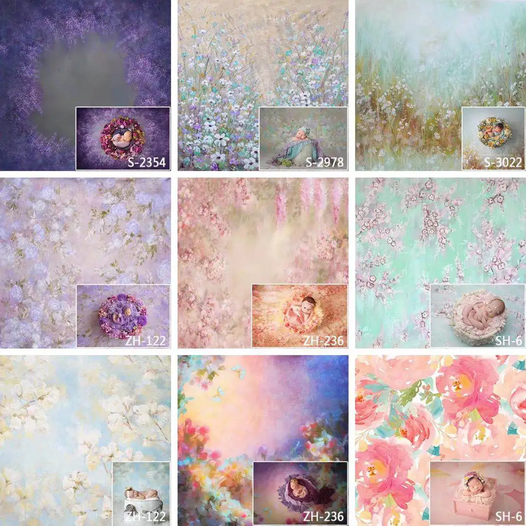 

Art Fabric Photography Backdrop Newborn Baby Shower Floral Fairy Decorations Photocall Background Vinyl Photographic Backgrounds