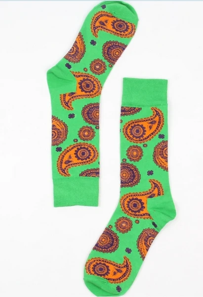 Модные брендовые классные цветные носки для влюбленных хлопковые повседневные мужские Носки с рисунком уличного скейтборда женские носки - Цвет: Зеленый