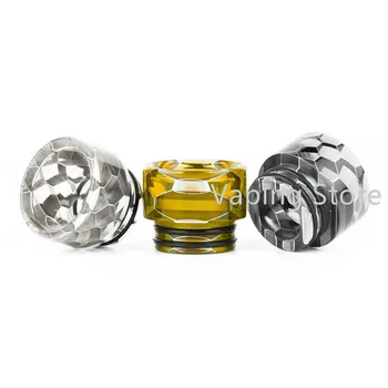 

SnowWolf Wolf Tank/Innokin Plex Tank 810 Drip Tip Wide Bore Delrin Anti Spit Back Cobra Honeycomb Mouthpiece
