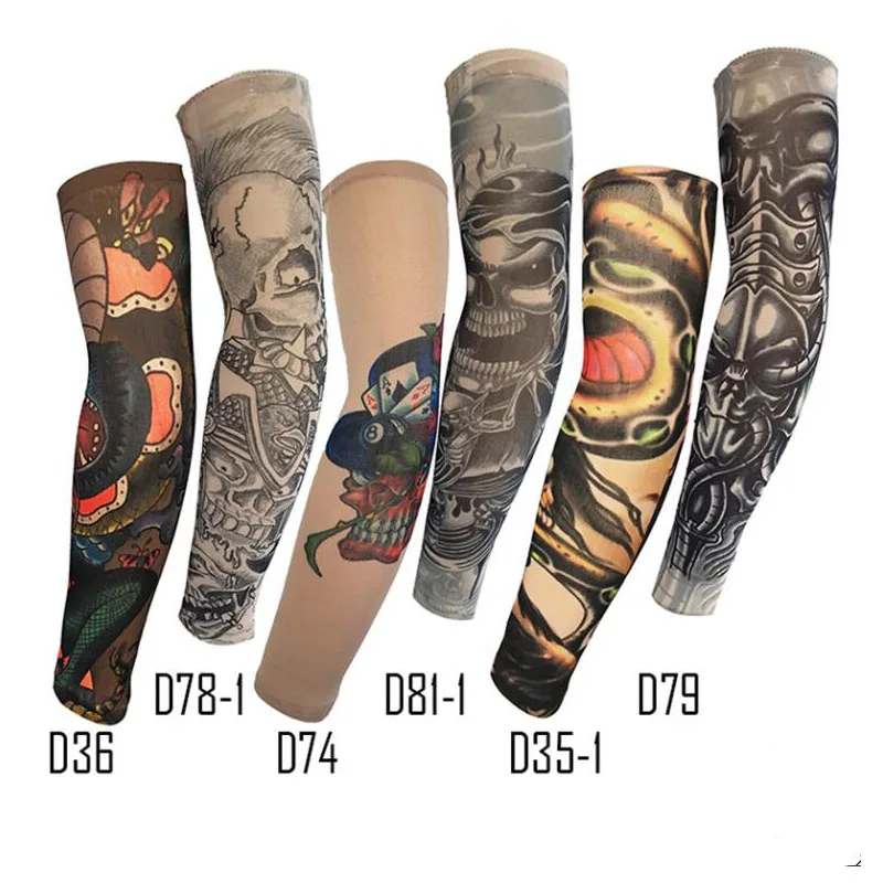 

Summer Outdoor Sports Fishing Unisex Ice Sleeves UV Protection Prints Code High Elastic Breathable Tattoo Arm Sleeves