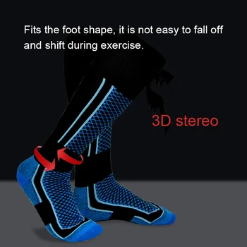 

1 Pair Adult Knee High Athletic Soccer Socks Towel Cotton Compression Long Sport Football Socks NFE99