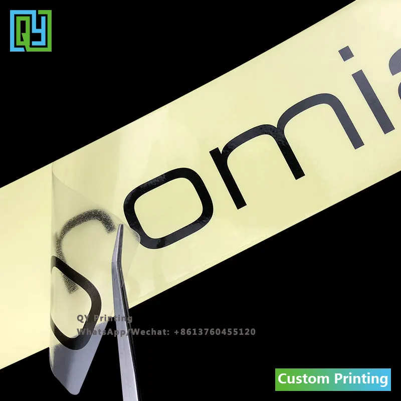 100pcs 280x80mm 사용자 정의 인쇄 럭셔리 레이블 세제 화장품 포장 인감 투명 스티커에 대 한 투명 한 레이블
