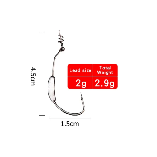 5pcs Lead Jig Head Fish Hook 2g To 7g 5 Size Jig Hooks For Soft Fishing Bait Of Carbon Steel Hooks Lure Tool Fishing Tackle