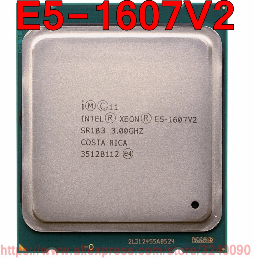 Intel ЦП Xeon E5-1607V2 SR1B3 3,00 ГГц 4-15 м LGA2011 E5 1607V2 процессор E5-1607 V2 Быстрая Отправка товара