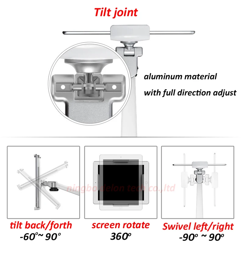 8 Алюминиевый наклонный на 360 Вращающийся на 10-1" держатель для ноутбука с поддоном для мыши 7"-1" Подставка для планшетного телефона напольная полка вокруг дивана-кровати