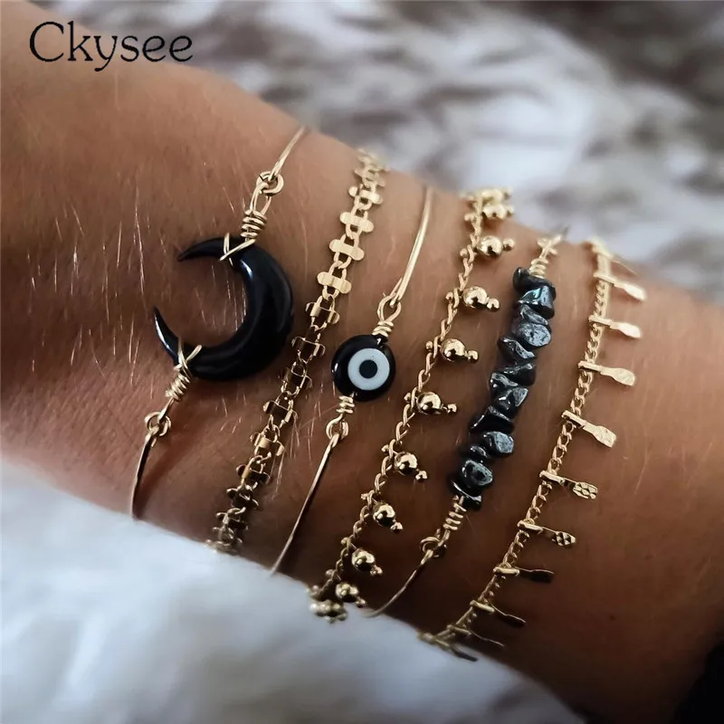 

Shell Feather Bracelet Bangle Moon Five Star Eyes Mix Charm Bracelets for Women Boho Tassel Bead Bracelet Jewelry Wholesale