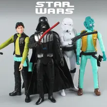 15cm Star Wars Toy Jedi Yoda Darth Vader Han Solo Stormtrooper Action Figure The Force Awakens Galaxy people Anime Figures