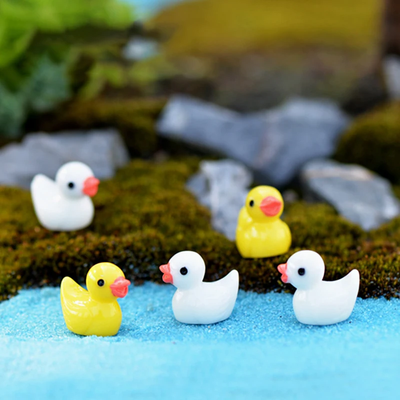 10 шт./компл. Mix Цвет утка миниатюрные фигурки курицы для бонсай украшения микро Ландшафтный садовый декор