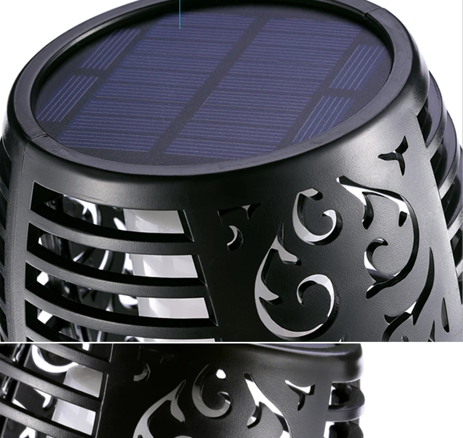 Tochas de Iluminação ao ar Livre para Jardim Movido a Energia Solar da Lâmpada de Rua Solar Luz Bruxuleante Chamas Tiki Quintal Caminho Luzes 2 Pcs 96 Led 14 High Quality led solar light