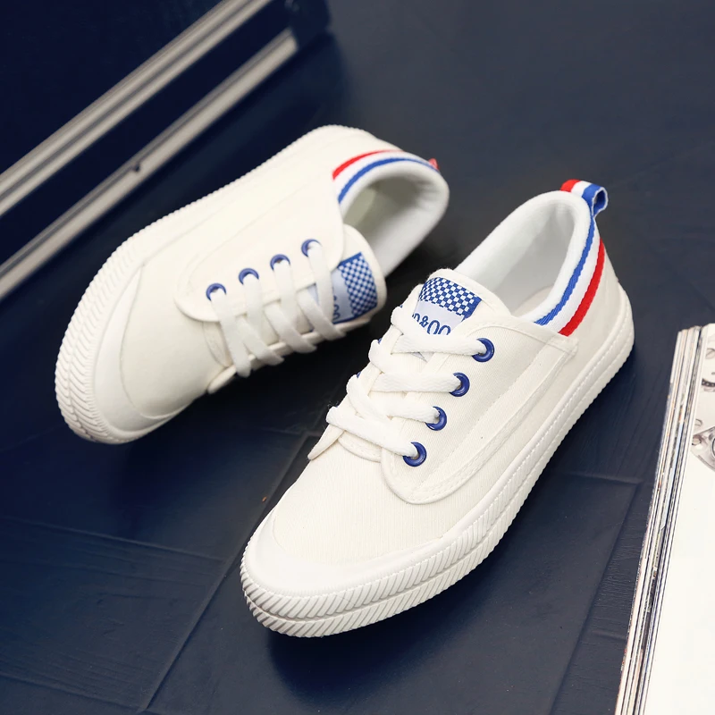 

2017 Fashion Women Canvas Shoes spring Casual Shoes For Women Flat Shoes Ladies Lacing Loafers Zapatos Mujer