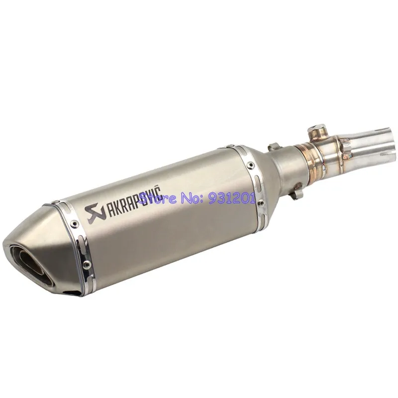 

Motorcycle Akrapovic Exhaust Pipe Muffler for ER6N Adapter Connect Mid Link Pipe with Exhaust End Pipe Muffler (2012-2016)