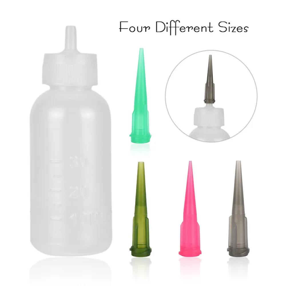 

Temporary Tattoo Kit Refillable Bottles Empty Applicator Bottles For Tattoo Cream With 4 Needle Mouth Accessories