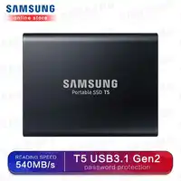 samsung T5 portable SSD 250GB 500GB 1TB 2TB USB3.1 External Solid State Drives USB 3.1 Gen2 and backward compatible for PC