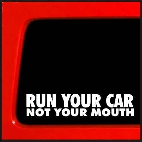 Run your not mouth turbo evo sti wrx import JDM наклейка на оконное стекло 17 5 см | Игрушки и хобби