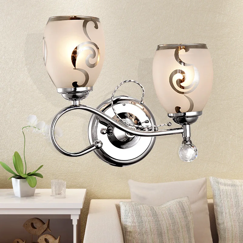 Simple modern double bedroom wall lamp bed lamp mirror front lamps