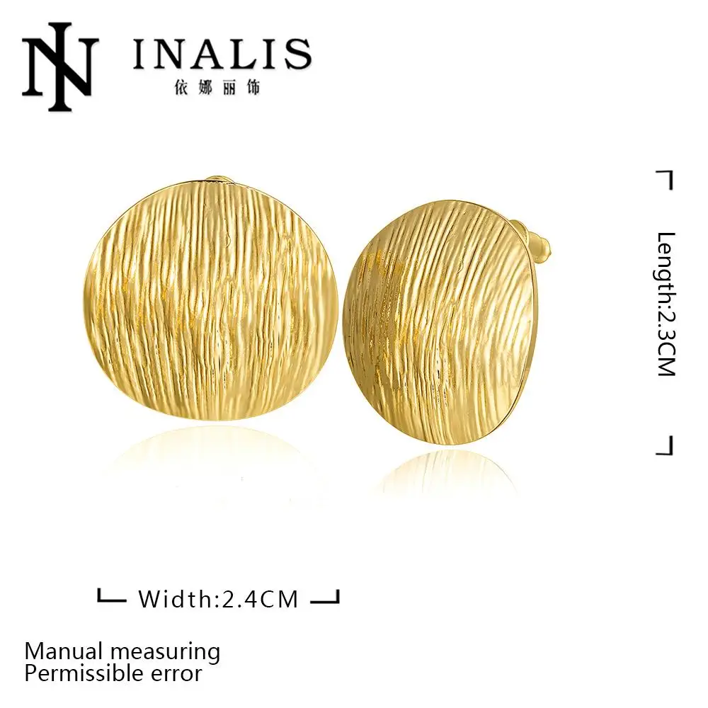 E989-A/B/C Round Earrings Wholesale Nickle Free Antiallergic Real Gold Plated For Women New Fashion Jewelry E989 | Украшения и