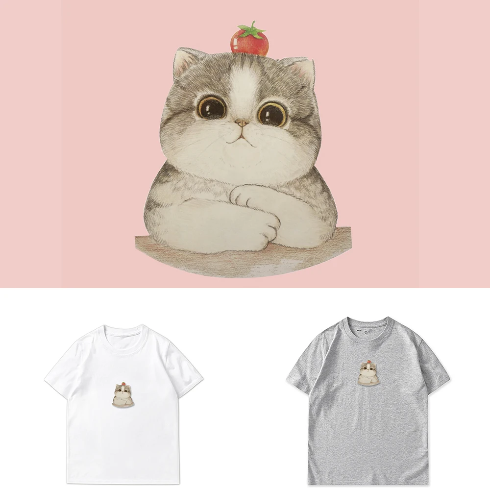 

1 pcs New Fashion Cat Patches Iron Heat Transfer Stickers In Ironing Patches Washable Appliques