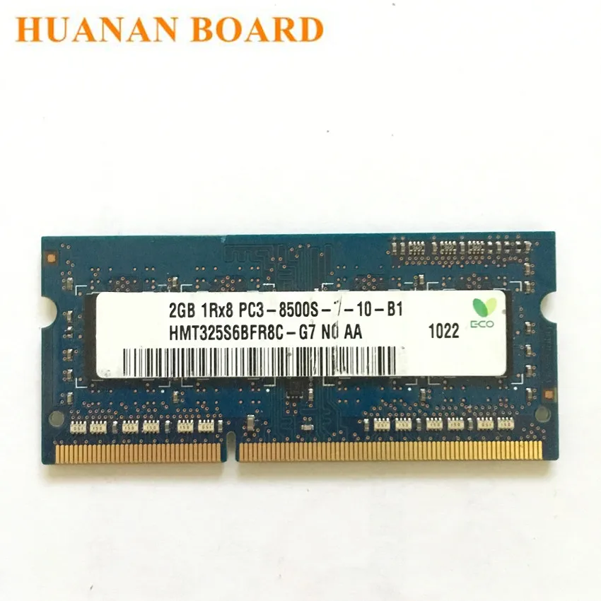 2 Гб PC3-8500S DDR3 1066 МГц памяти ноутбука 2G PC3 8500 S 1066 МГц Тетрадь модуль sodimm ОЗУ Hynix Чипсет