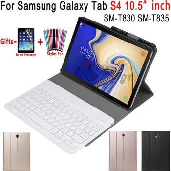 

Case for Samsung Galaxy Tab S4 10.5 Cover T830 T835 SM-T830 SM-T835 Bluetooth Keyboard Leather Case Funda with Pencil Holder