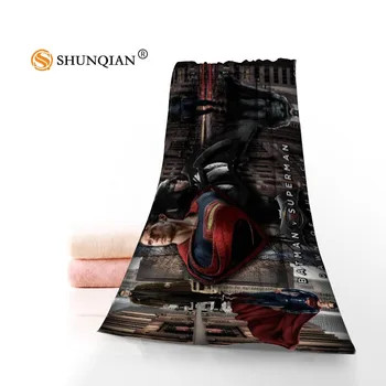 

New Custom Superman VS Batm 35x75cm 70x140cm Towels Facecloth Bath Towel Bamboo Fiber Washcloth Quick drying Sports Towel