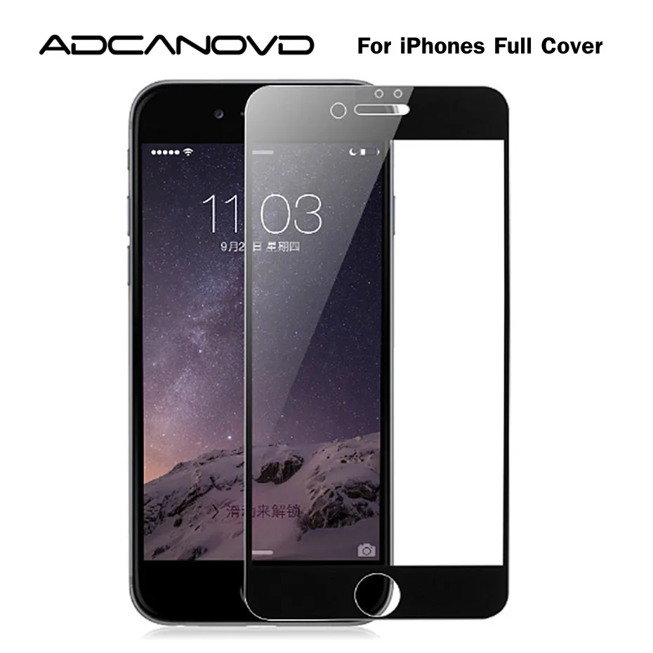 

10PCS full cover protective glass for iphone 6 6s 7 8 plus 9H 2.5D tempered glass on iphone x 5 5s se 6 6s screen protector film
