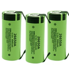 Аккумулятор для Panasonic 26650A 3,7 V 5000mAh высокой емкости 26650 литий-ионные перезаряжаемые батареи+ DIY никель