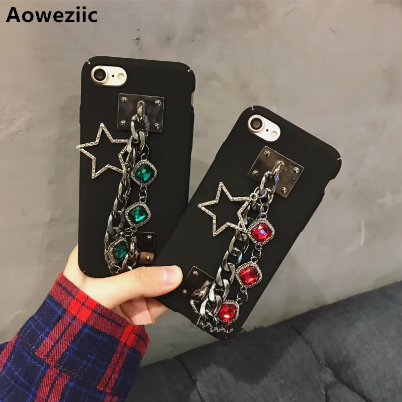 

2016 NEW Korea Water Diamond Retro Gemstone Bracelet for iPhone7 7plus Mobile Phone Case 6 6s Full Pack Scrub Tide Girl