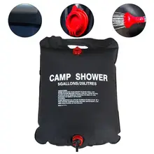 Solar Heated Shower Camping Water Bathing Bag Outdoor Travel Hiking Portable 20L Wild Water Bag solar outdoor camping shower bag 20 liters 5 gallons