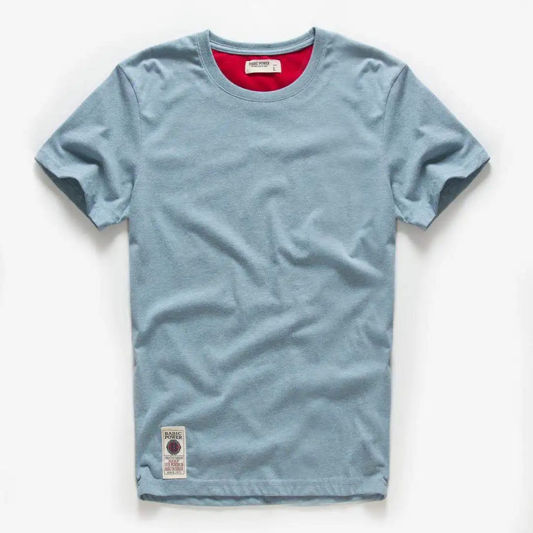 Vomint летние новые мужские футболки с лайкрой короткий рукав чистый Colar футболка ткань стрейч для мужчин BP001