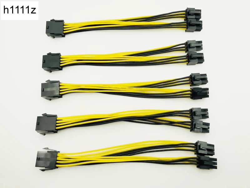 5 шт. 8 контактный к видеокарте двойной PCI E PCIe 6Pin адаптер питания разветвитель