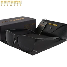 KEITHION Trending Styles Aluminium Magnesium Square Men Sunglasses Polarized Sun Glasses for Men Sport Eyewear