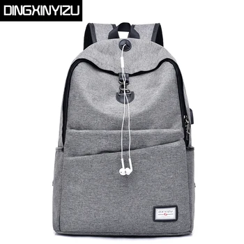 

DINGXINYIZU Brand USB Charging Backpacks Men Student School Bags For Women Rucksack Casual Travel Back Pack Bags Weekend Mochila