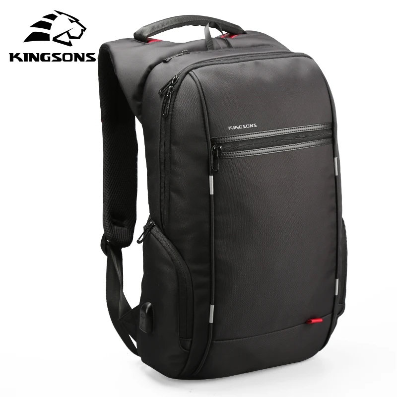 Beste Kingsons 15 inch Laptop Rugzakken USB Opladen Anti Diefstal Rugzak Mannen Reizen Rugzak Waterafstotend Schooltassen Mannelijke Mochila