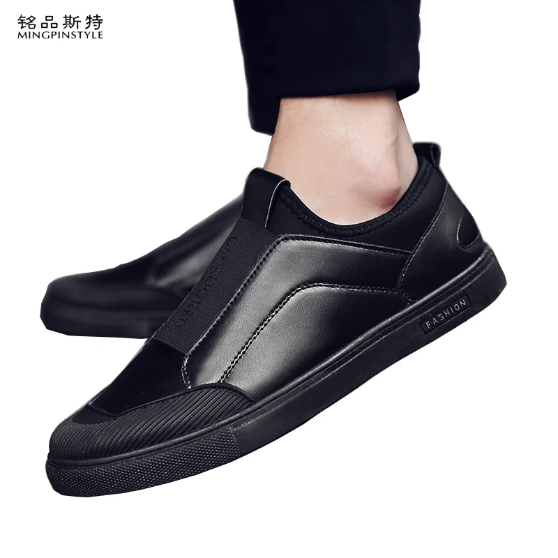 

2018 New Men's Vulcanize Shoes for Men's Leisure Winter Teen Trendy Shoes British Leather Shoes