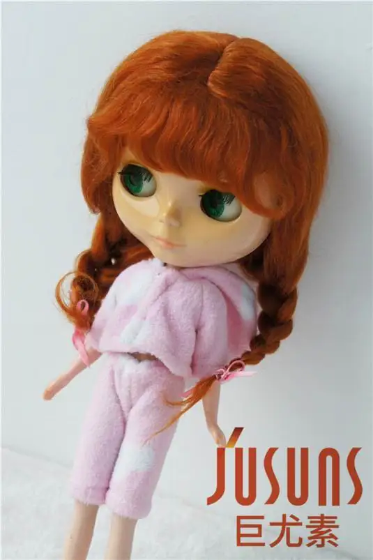 JD2031 Длинные Ангольские мохер милые Анна косы BJD кукольные парики Размер 10-11 дюймов кукольные аксессуары - Цвет: Carrot M8