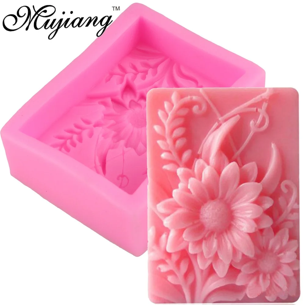 

Mujiang 3D Sunflower Silicone Soap Molds Resin Candle Moulds Fondant Cake Decorating Tools Cake Chocolate Kitchen Baking Moulds